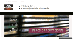 Desktop Screenshot of nanahlivraria.com.br